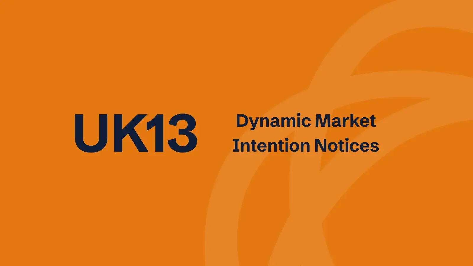 Dynamic Market Intention Notices are a required publication prior to the establishment of a Dynamic Market.